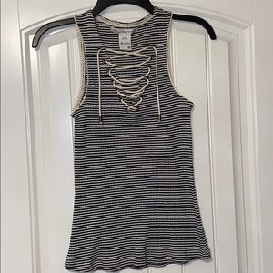NEVER WORN Lace up Tank Top